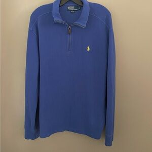 Polo Ralph Lauren Blue Ribbed Quarter Zip